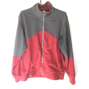 Nike Therma Fit Quarter Zip Medium Maroon and Grey